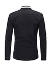 Men's Stand Collar Long Sleeve Button Up Slim Fit Casual Shirt