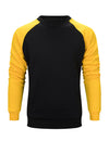 Men's Casual Color Block Round Long Sleeve Sweatshirt