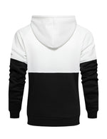 Men's Color Block Outdoor Casual Long Sleeve Pullover Hoodie Sweatshirts