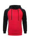 Men's Color Block Long Sleeve Pullover Hoodie With Pocket