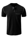 Men's Casual Summer Solid Color Pocket Short Sleeve T-Shirt