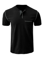 Men's Casual Summer Solid Color Pocket Short Sleeve T-Shirt