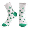 St. Patrick's Day Funny Shamrock Print Festival Party Holiday Green Cotton Socks