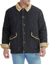 Men's Casual Corduroy Jacket Lapel Solid Sherpa Lined Warm Fall Winter Coat