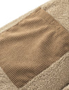 Men's Casual Corduroy Jacket Lapel Solid Sherpa Lined Warm Fall Winter Coat