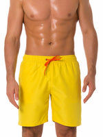 Men's Casual Summer Solid Color Beach Shorts Swimming Trunks