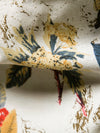 Men's Vintage Summer Floral Print Henley Collar Short Sleeve Beige Hawaiian Shirt