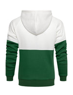 Men's Color Block Outdoor Casual Long Sleeve Pullover Hoodie Sweatshirts