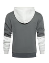 Men's Color Block Long Sleeve Outdoor Pullover Hoodie Sweatshirts