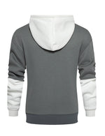 Men's Color Block Long Sleeve Outdoor Pullover Hoodie Sweatshirts