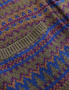 Men's Soft Vintage Casual Button Striped Retro Cardigan Sweater