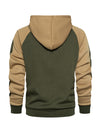 Men's Color Block Long Sleeve Casual Fall Winter Full-Zip Hoodie Zip Sweatshirt