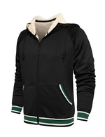 Men's Casual Long Sleeve Full-Zip Hoodie Fleece Sweatshirt