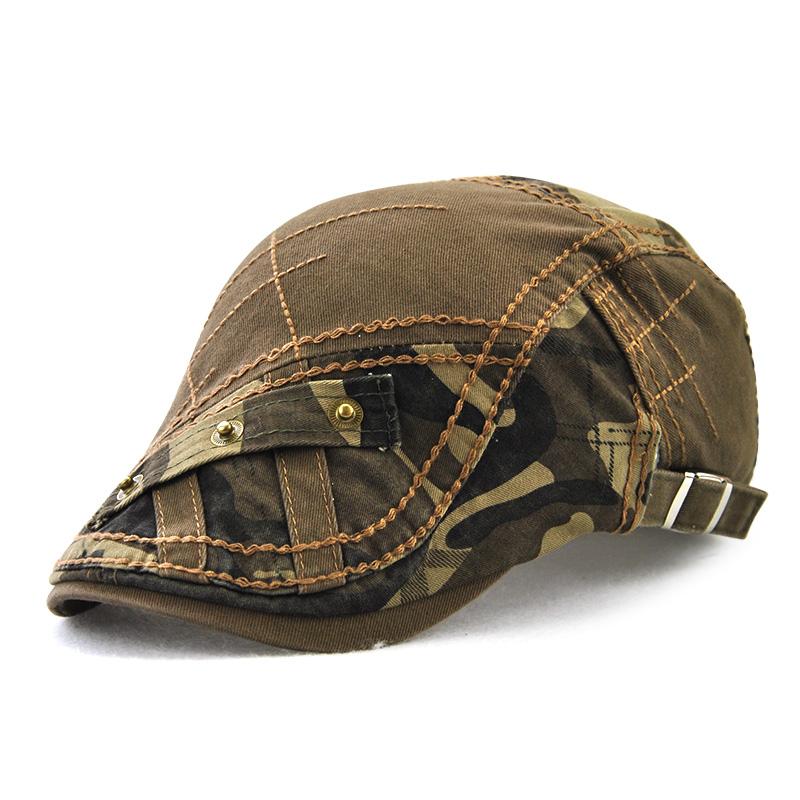 Men's Cotton Camouflage Stitching Design Beret