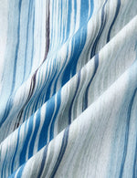 Men's Light Blue Striped Soft Casual Button Up Long Sleeve Lapel Shirt