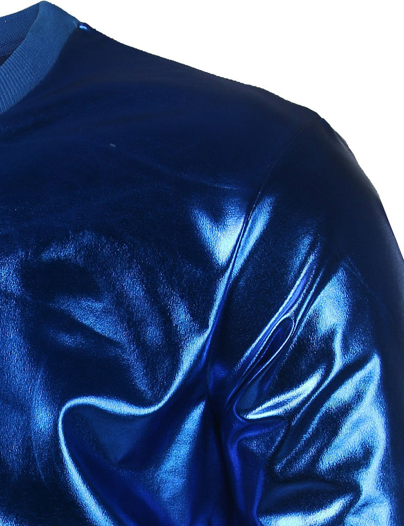 Metallic Gold Shiny Shirts Nightclub Styles Hoodies
