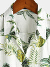 Men's Pineapple Print Hawaiian Cotton Shirt