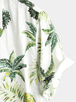 Men's Pineapple Print Hawaiian Cotton Shirt