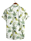 Men's Pineapple Print Hawaiian Cotton Shirt