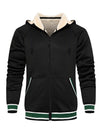 Men's Casual Long Sleeve Full-Zip Hoodie Fleece Sweatshirt