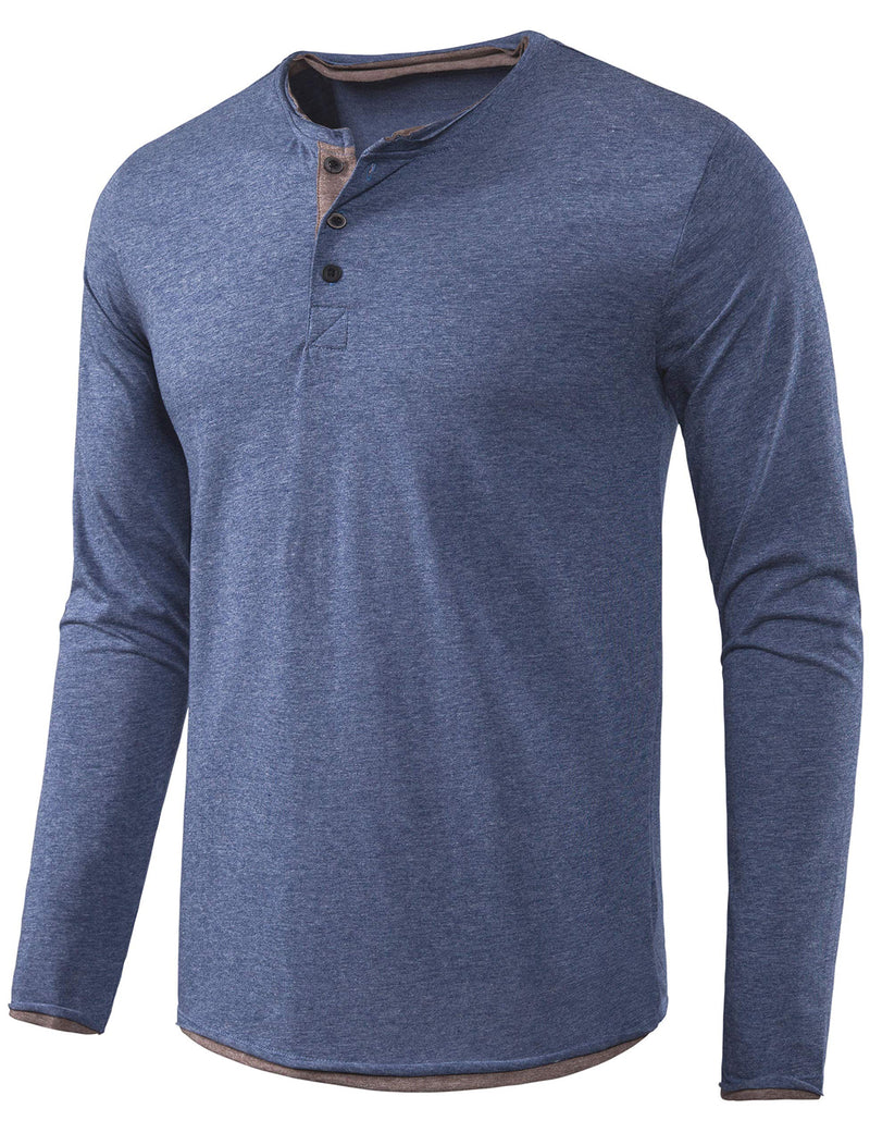 Men's Casual Solid Color Long Sleeve T-shirt