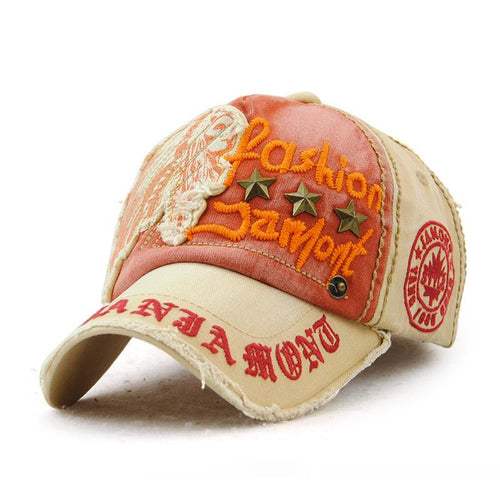 Men's Rivet Casual Letter Print Baseball Cap