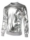 Metallic Gold Shiny Shirts Nightclub Styles Hoodies