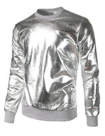 Metallic Gold Shiny Shirts Nightclub Styles Hoodies