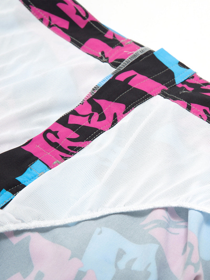 Men's Patchwork Summer Casual Beach Shorts Swimming Trunks