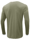 Men's Casual Solid Color Crew Neck Long Sleeve Shirt