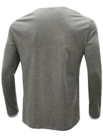 Men's Casual Solid Color Crew Neck Long Sleeve Shirt