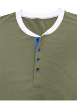 Men's Casual Solid Color Crew Neck Long Sleeve Shirt