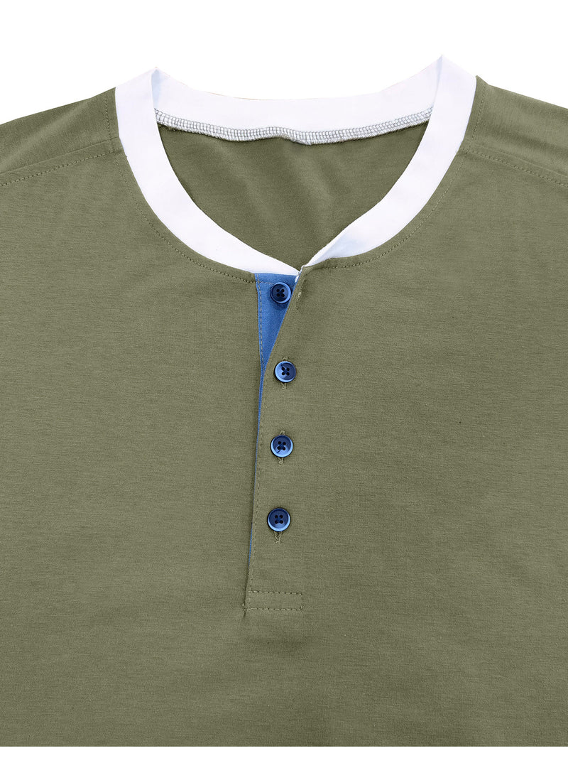 Men's Casual Solid Color Crew Neck Long Sleeve Shirt