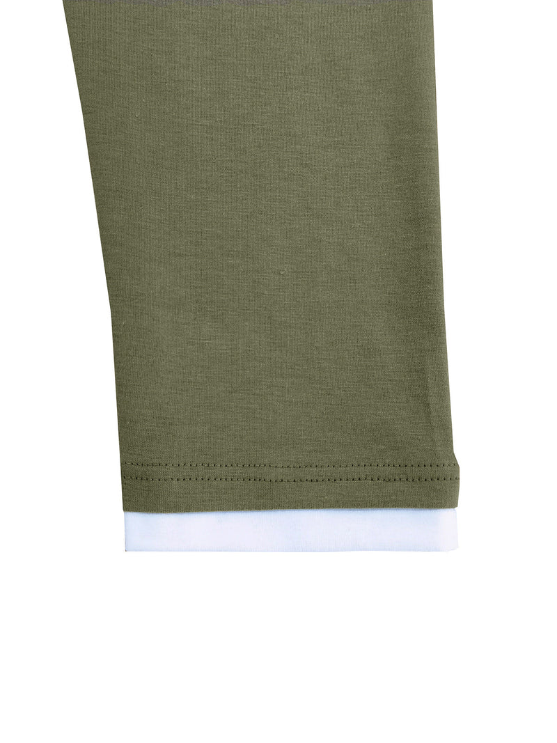 Men's Casual Solid Color Crew Neck Long Sleeve Shirt