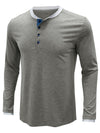 Men's Casual Solid Color Crew Neck Long Sleeve Shirt
