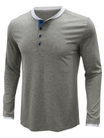 Men's Casual Solid Color Crew Neck Long Sleeve Shirt