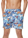 Men's Summer Casual Floral Parrot Print Hawaiian Beach Graphic Shorts Swimming Trunks