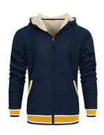 Men's Casual Long Sleeve Full-Zip Hoodie Fleece Sweatshirt