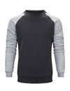 Men's Casual Color Block Round Long Sleeve Sweatshirt