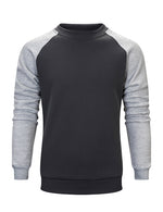Men's Casual Color Block Round Long Sleeve Sweatshirt