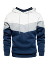 Men's Classic Color Block Long Sleeve Pullover Hoodie With Pocket