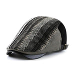 Men's Striped Stitching Casual All-match Cap