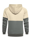 Men's Color Block Outdoor Casual Long Sleeve Pullover Hoodie Sweatshirts