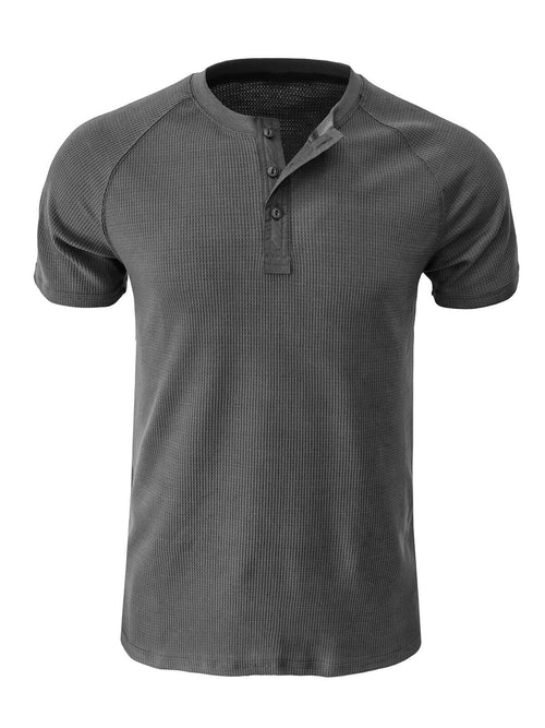 Men's Regular Fit Solid Color Casual Short Sleeve Shirt