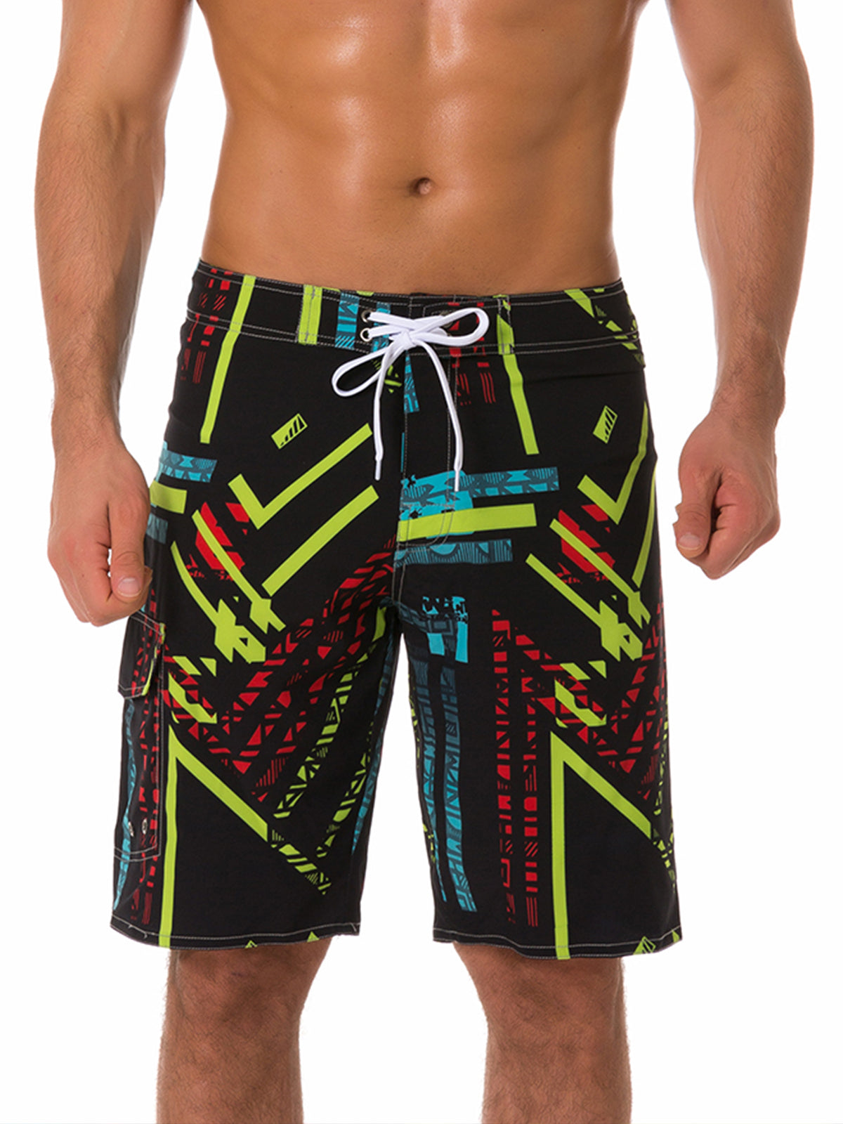 Men's Summer Casual Beach Black Shorts Swimming Trunks