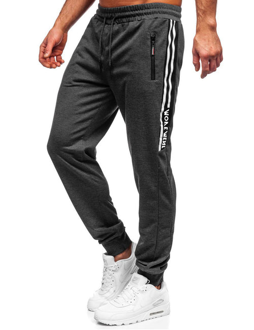 Men's Casual Zipper Pockets Sports Pants