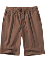 Men's Casual Solid Color Breathable Cotton Shorts