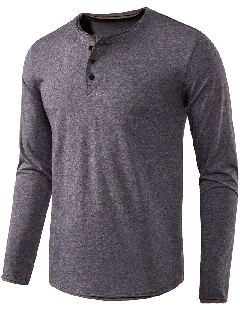 Men's Casual Solid Color Long Sleeve T-shirt
