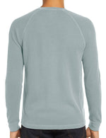 Men's  Solid Color Henry Collar Long Sleeve Casual T-Shirt