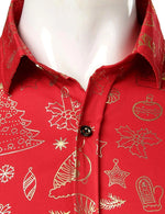 Men's Christmas Print Regular Fit Long Sleeve Shirt